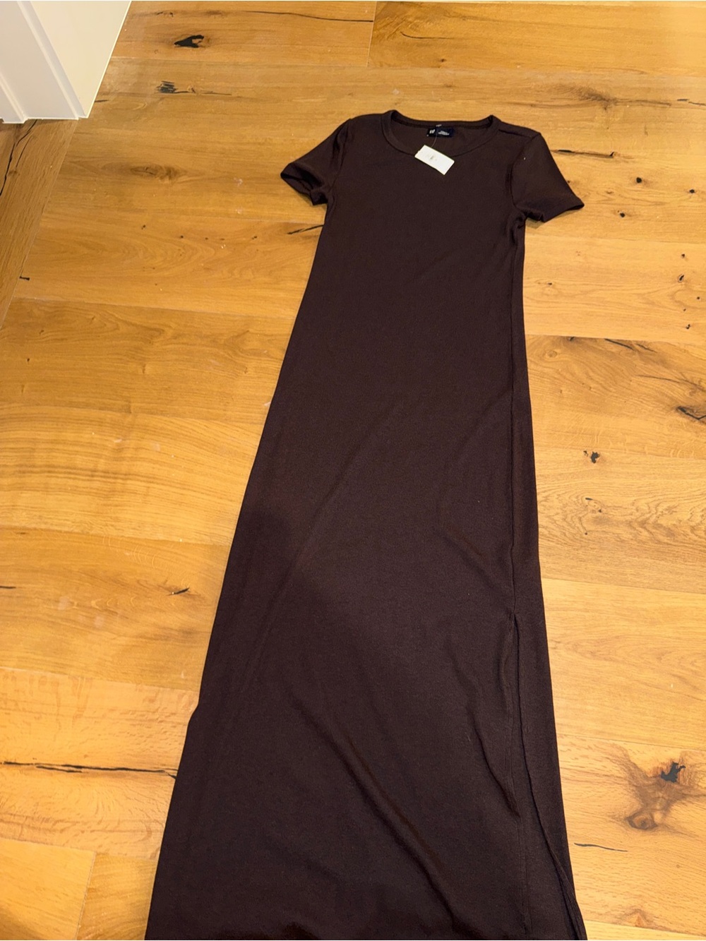 GAP Women's Dark Brown Short-Sleeve Maxi Dress